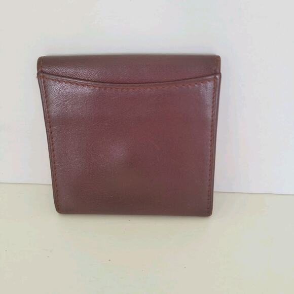 Cartier Vintage Mini Coin Case Holder Wallet Bordeaux Leather Small Red Burgundy - Picture 2 of 9